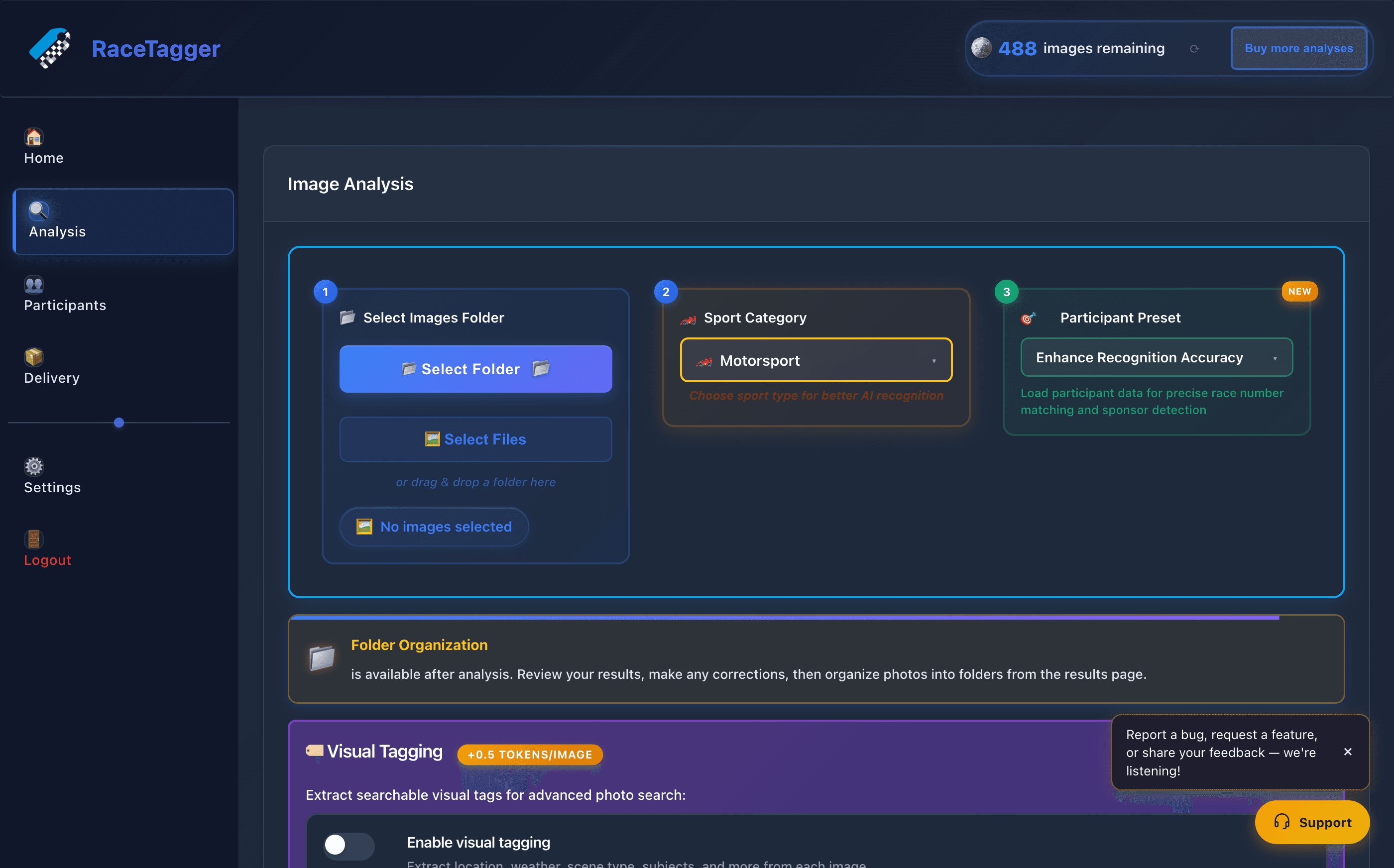 analysis screen