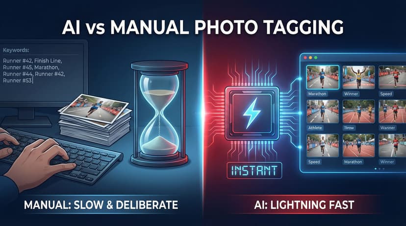 RaceTagger vs Manual Photo Tagging: Time, Cost & Accuracy Compared