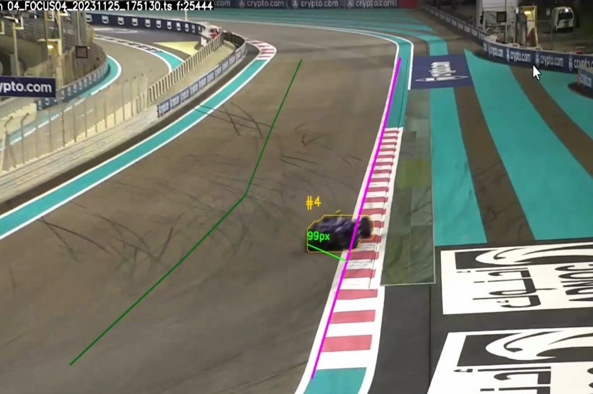 FIA ECAT computer vision system detecting track limits violations with pixel-level precision